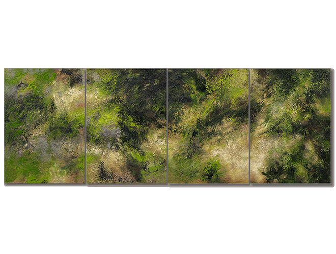 Green, 2010/2013, 4-teilig, 100 x 295 cm