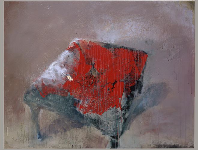 Roter Vierbeiner, 1993, 100 x 130 cm